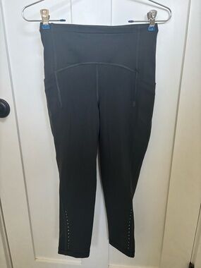 lululemon athletica Black High-Waist Capri Leggings